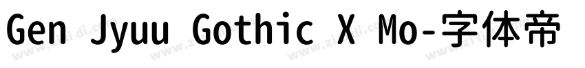 Gen Jyuu Gothic X Mo字体转换